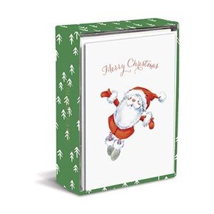 Graphique Watercolor Santa Holiday Boxed Cards (BXP401), 15 ct